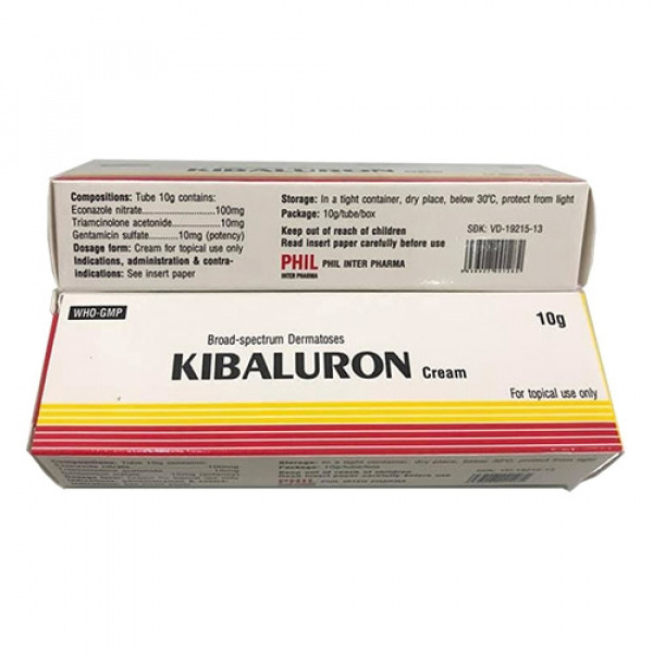 Kibaluron Cream (Tub10Gr) Kháng Nấm Phổ Rộng Econazole