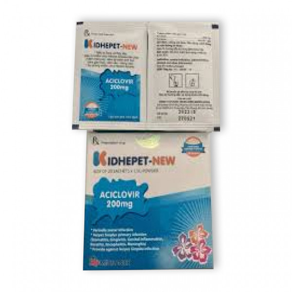 Kidhepet-New (Acyclovir 200Mg) _Mediplantex (H20 Gói1.5Gr)