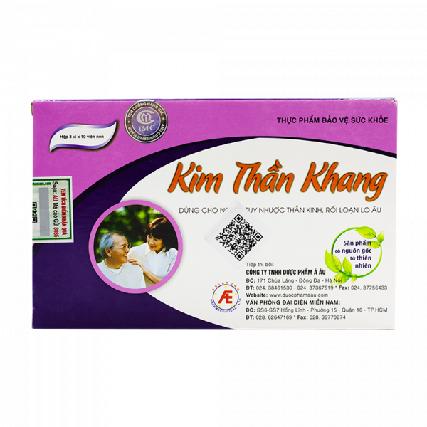 Kim Thần Khang _Á Âu (Hộp 3 Vỉ X 10 Viên)