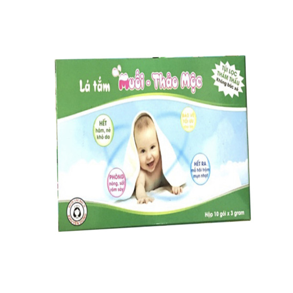 Lá Tắm Muối Thảo Mộc (Hộp10 Gói X 3G)