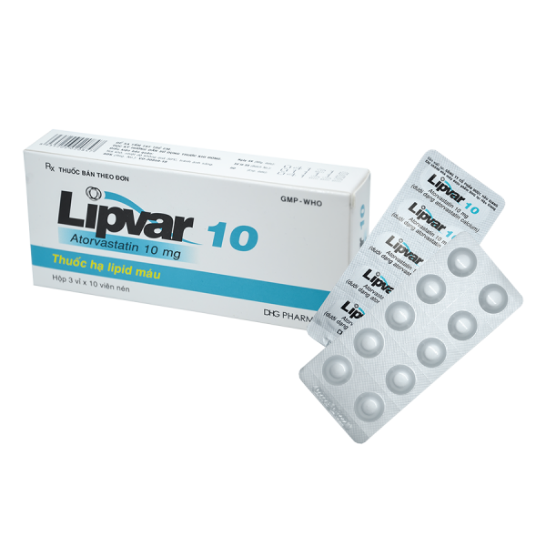 Lipvar 10Mg (Atorvastatin) _Dhg (H30V)