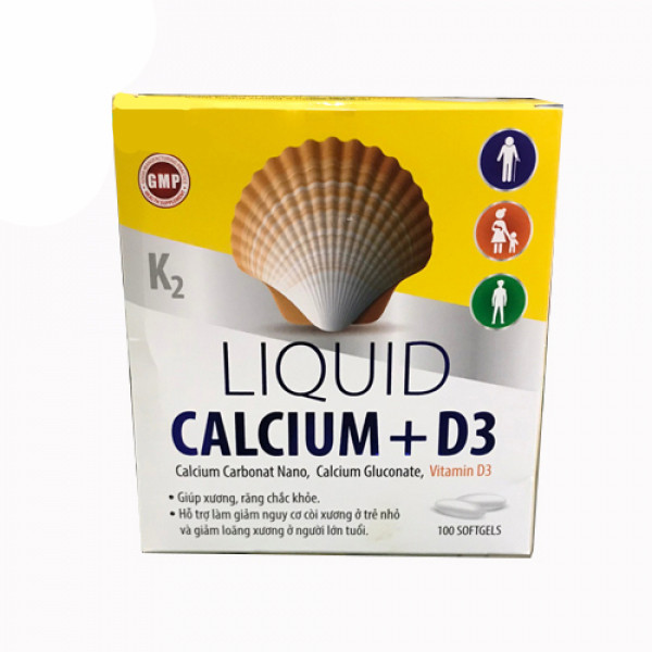 Liquid Calcium + D3 _ Vàng, Akopha (H100V) K84H