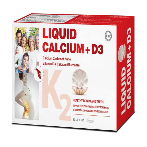 Liquid Calcium + D3 Vỉ, Đỏ _Akophar (Hộp3Vỉ X10V)