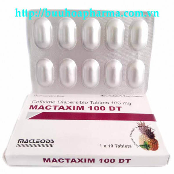Mactaxim 100 Dt (Cefixim) Ngọt _Ấn (H10V)
