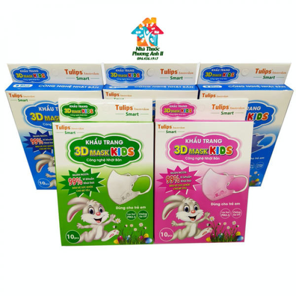 Khẩu Trang Trẻ Em 3D Mask Kid Tulip (H/10C)