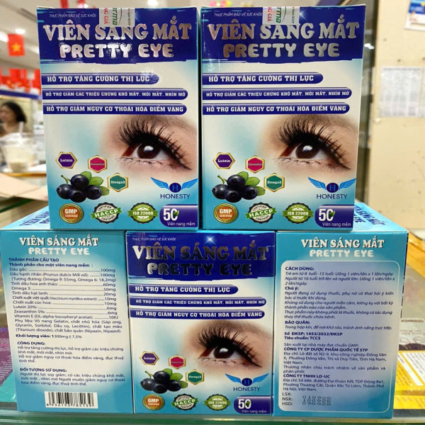 Viên Sáng Mắt Pretty Eye _Stp (Lọ/50V)