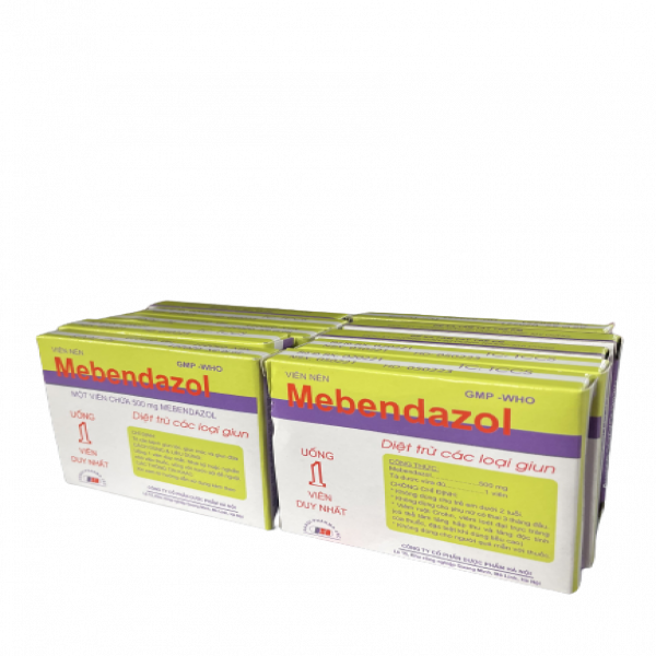 Mebendazol 500Mg _ Hà Nội (bán Lốc10H1V) tẩy giun