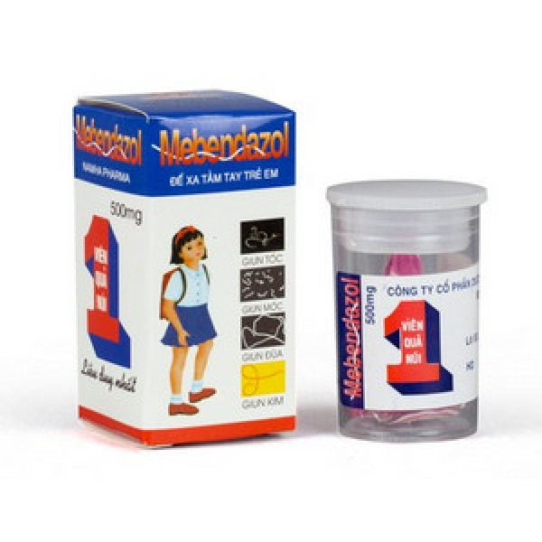 Mebendazol 500Mg Giun Quả Núi _Nam Hà (Cọc10H1 Lọ) tẩy giun