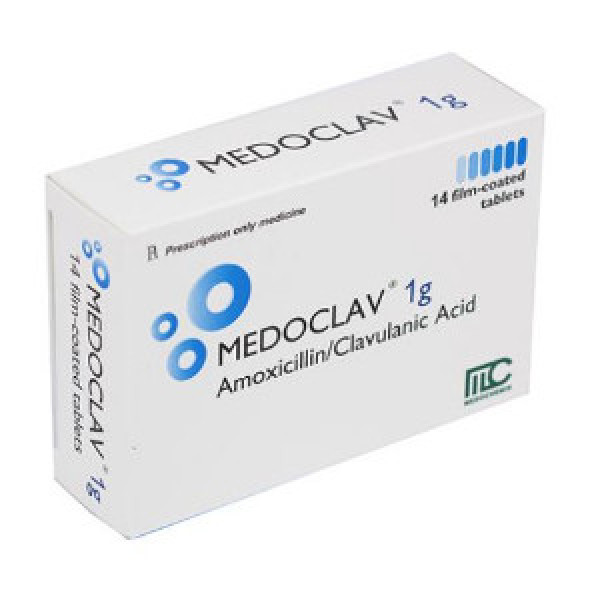 Medoclav 1G Medochemie (2 Vỉ X 7 Viên)