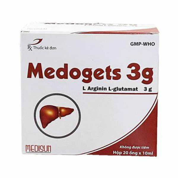 Medogets 3G (Arginin ) Giải Độc Gan _Medisun (Hộp20 Ống10Ml)
