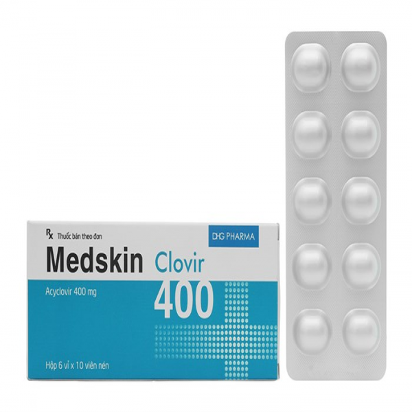Medskin 4000Mg (Acyclovir 400Mg) _Dhg Pharma (6 Vỉ X 10 Viên)