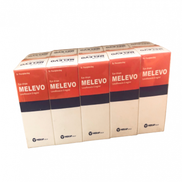 Melevo Nhỏ Mắt Levofloxacin 5MgMl Merap (Lốc10C5Ml)