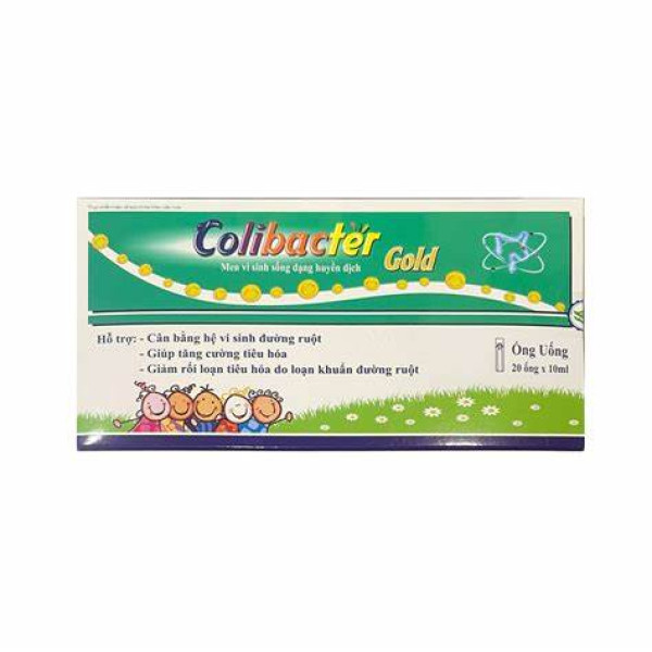 Men Colibacter Gold _Ngân Long (Hộp20 Ống X 10Ml)