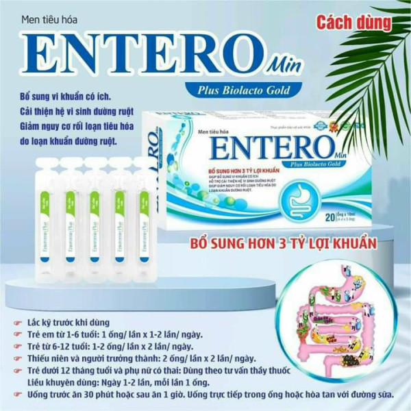 Men Entero Chữ To 3 Tỷ (Hộp20 Ống X 10Ml) D3.27 (Chữ Entero To)
