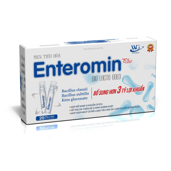Men Enteromin Plus 3 Tỷ Trắng _Wg (Hộp20 Ống) K96H