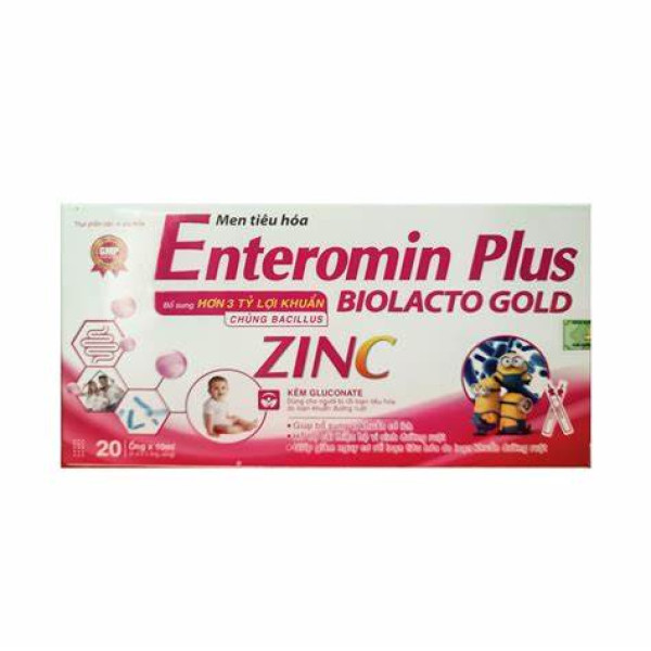 Men Enteromin Plus Zinc _Hồng Zn (H20 Ống)