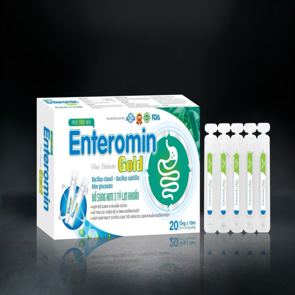 Men Ống Enteromin Gold _Tdh (Hộp20 Ống10Ml) (Gold Chữ Vàng)