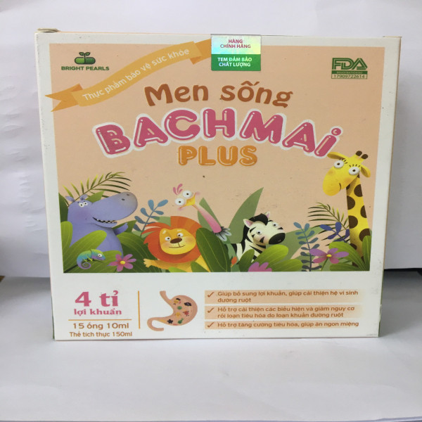 Men Sống Bạch Mai Plus Bright Pearls (H15 Ống X 10Ml)