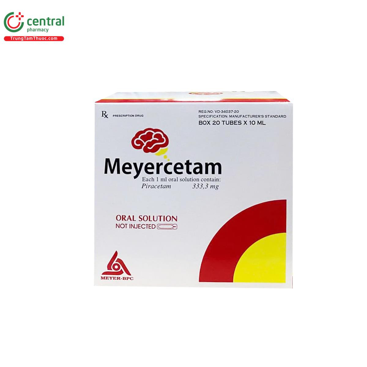 Meyercetam (H/20ống 5ml)