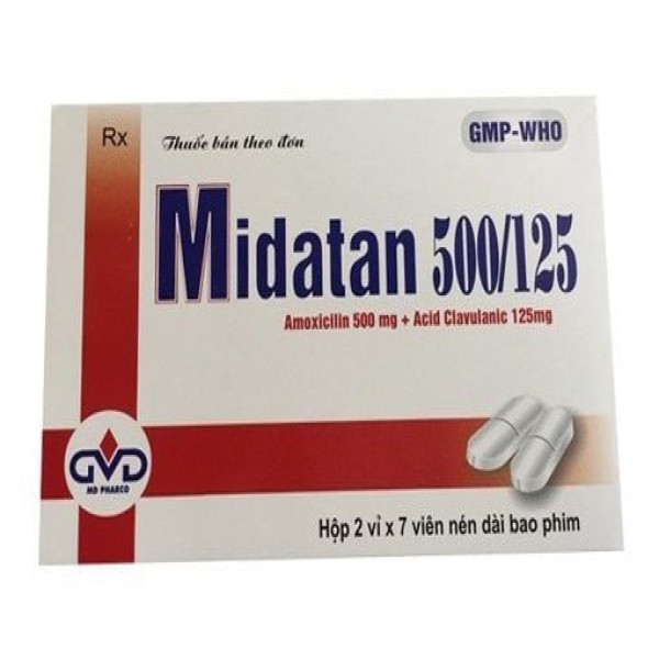 Midatan 500125Mg (Aug 625) _Minh Dân (H2 Vỉ X 7 Viên)