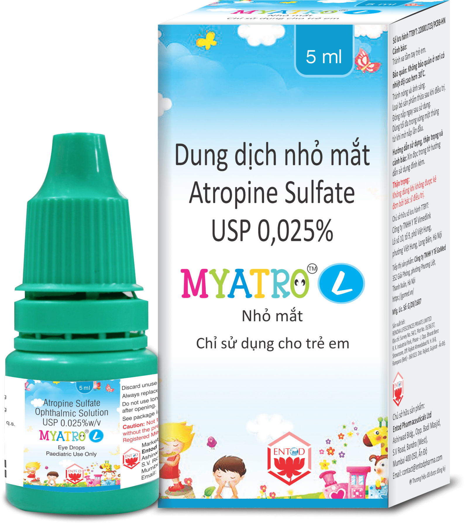 Nhỏ mắt Myatro L 0.025% (L/5ml)