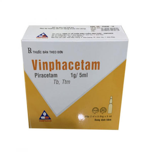 Vinphacetam 1G/5Ml (Piracetam) Tiêm _Vĩnh Phúc (H/10Ống)