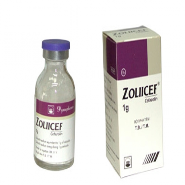 Zoliicef Cefazolin 1G Pymepharco (Lọ/1Gr)