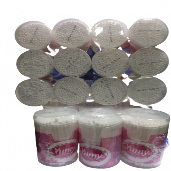 Tăm Bông Yumy Trẻ Em Lọ 160 Que Sapon (Cọc/12Lọ/160 Que)