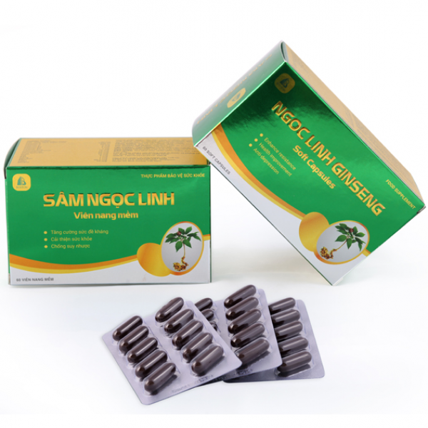 Sâm Ngọc Linh Viên Nang Mềm Bồi Bổ Cơ Thể (H/60V)