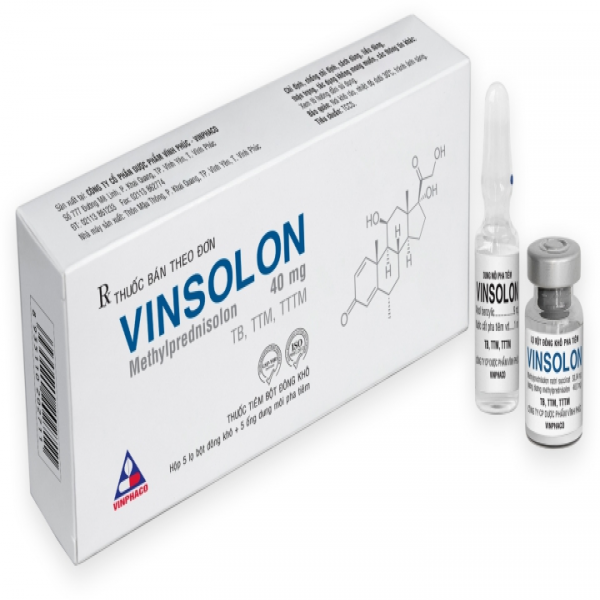 Vinsolon 40Mg (Methylprednisolon) Tiêm _Vinphaco (H/10Lọ)
