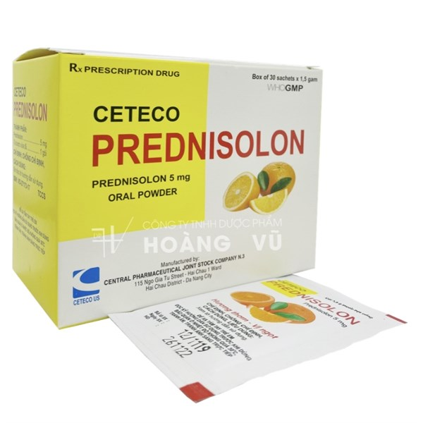 Ceteco Prednisolon 5Mg TW3  (H/30G) (Ngọt)