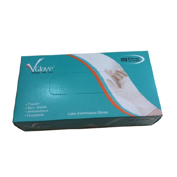 Găng Tay Vglove Có Bột Size L Khải Hoàn (H/100C)