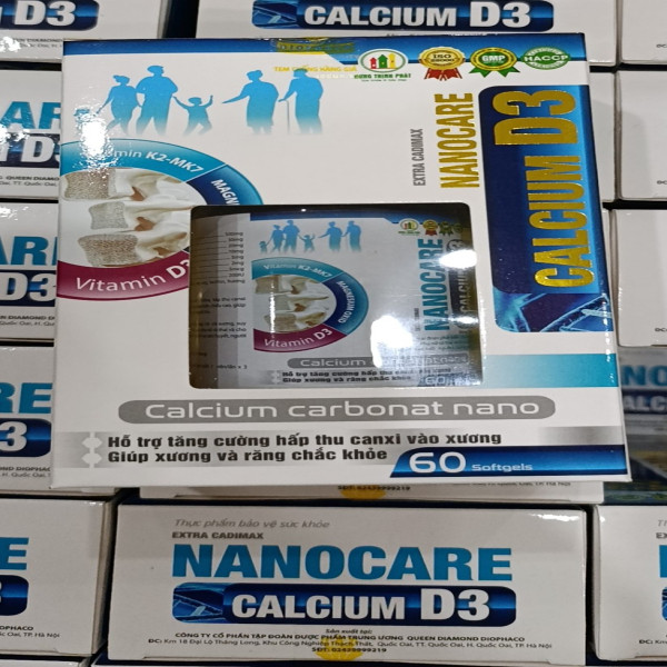 Nanocare Calcium D3 Gia Đình Đứng _Ht (Lọ60V) K108H