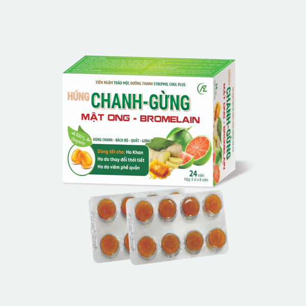 Ngậm Chanh Gừng Mật Ong Bromelain _Az (H24V)