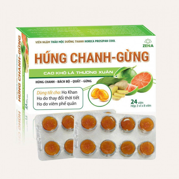 Ngậm Húng Chanh Gừng Zn _ Hàng Điểm ( H24V) K98
