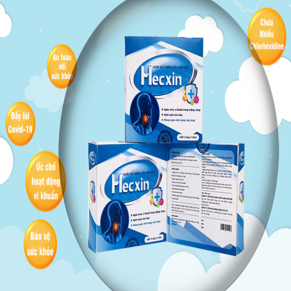 Nước Súc Miệng Diệt Khuẩn Hecxin (H5O10Ml)