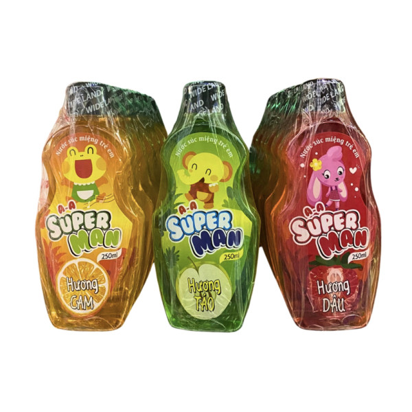 Nước Súc Miệng Trẻ Em Super Man _ Vị Dâu (C250Ml)