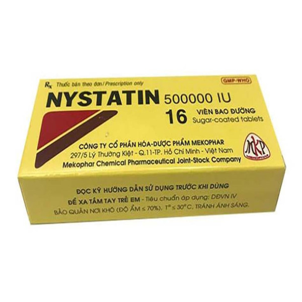 Nystatin 500.000Ui Uống _Mekophar (H16 Viên)