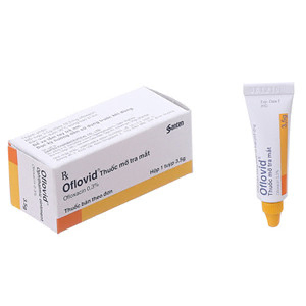 Oflovid (Ofloxacin 0,3%) Mỡ Mắt _Santen (Tuýp3,5Gr)