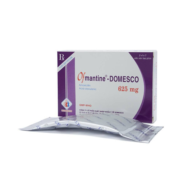 Ofmantin 625Mg (Aug ) _Domesco (Hộp2 Vỉ X 7V)