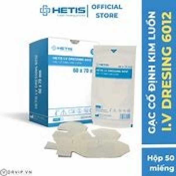 Gạc Cố Định Kim Luồn 6Cm X 7Cm Hetis 6012 (H/50 Miếng)