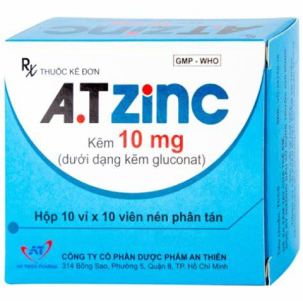A.T Zinc 10Mg Kẽm Viên _An Thiên (Hộp/100V)
