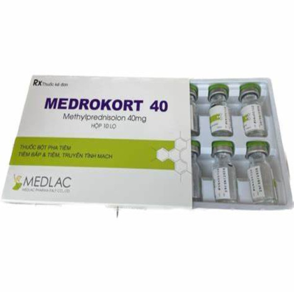 Medrokort 40Mg (Methylpred 40Mg) Tiêm _Medlac (Hộp/10 Lọ)