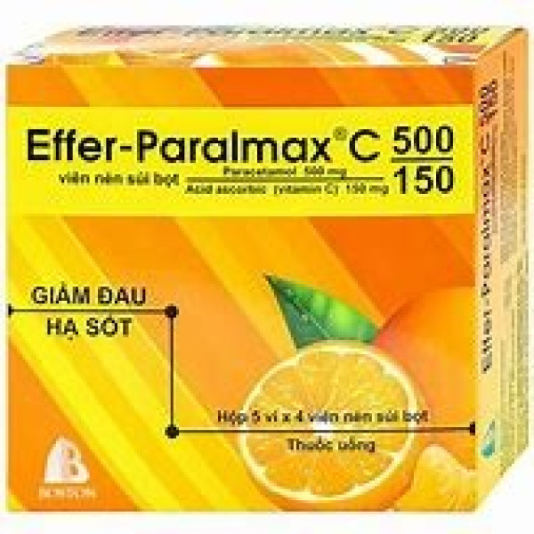 Sủi Effe Paralmax C 500/150Mg _Boston (Hộp/5 Vỉ X 4 Viên)