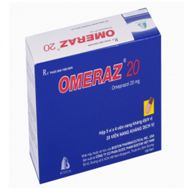 Omeraz 20Mg (Omeprazol) _Boston (H10 Vỉ X 10V) Hộp Dài