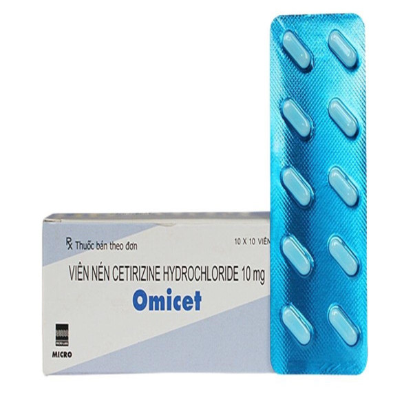 Omicet 10Mg (Cetirizin) _Micro Ấn (H100V)