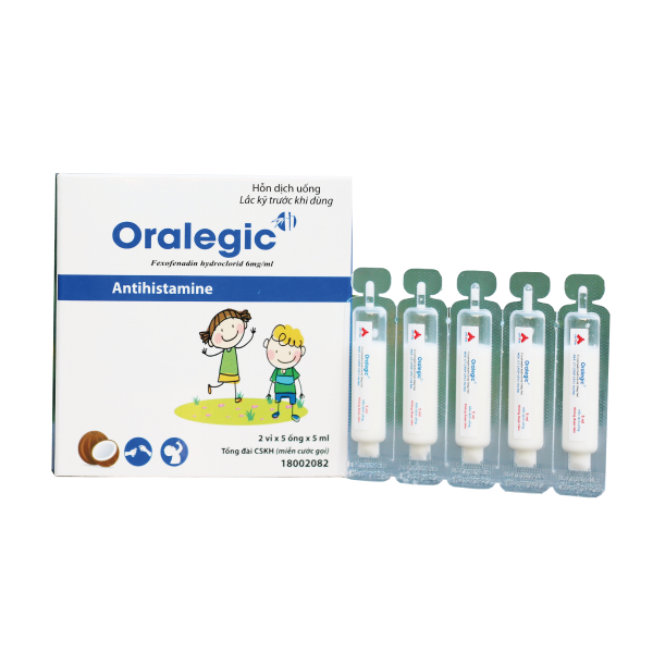 Oralegic ( Fexofenadin 30Mg5Ml) Ống _ Cpc1 Hà Nội (H10 Ống5Ml)
