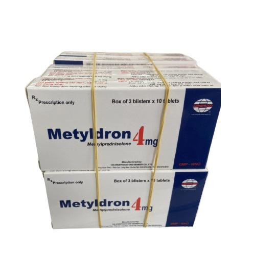 Metyldron 4Mg (Methylprednisolon 4Mg)( 3 Vỉ X10 Viên) Z120