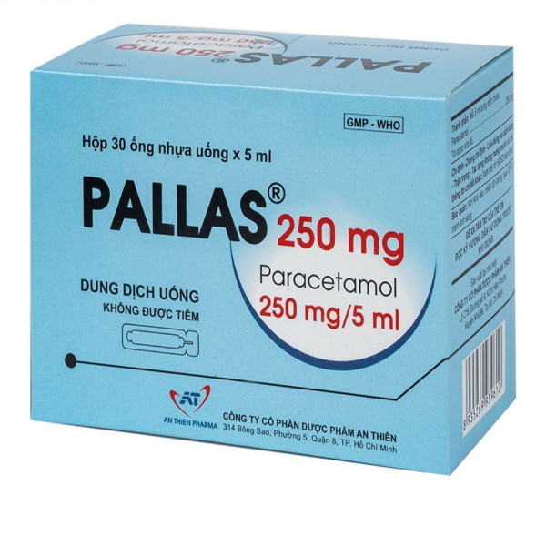 Pallas 250Mg (Paracetamol 250) Ống _An Thiên (H30 Ống X 5Ml)