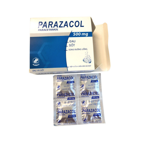 Parazacol 500Mg (Paracetamol) Sủi _Pharbaco Tw1 (H16V)
